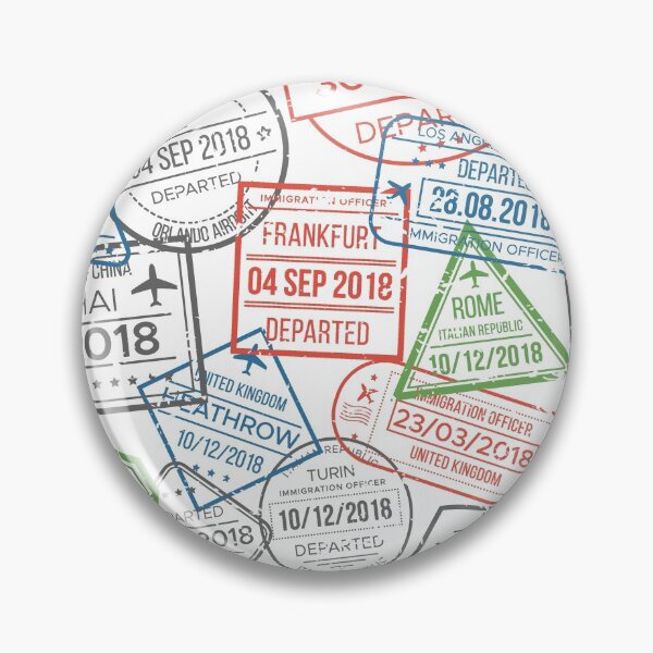 Item preview, Passport Stamp Travel visas vacation Stickers Trendy laptop Collection designed and sold by ShirtzTonight.