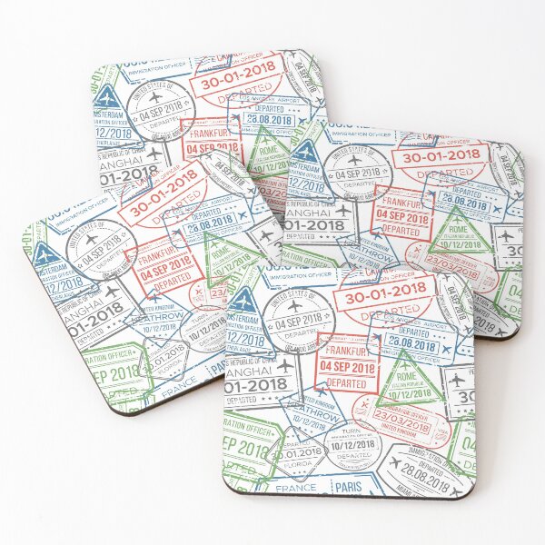 Item preview, Passport Stamp Travel visas vacation Stickers Trendy laptop Collection designed and sold by ShirtzTonight.
