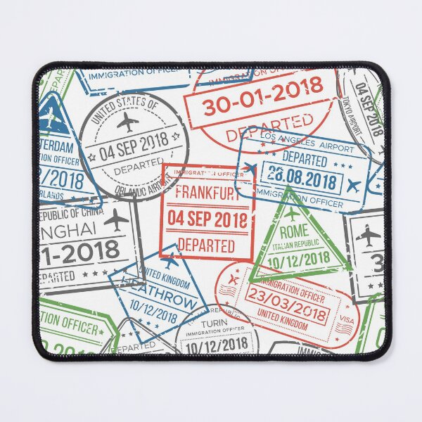 Item preview, Passport Stamp Travel visas vacation Stickers Trendy laptop Collection designed and sold by ShirtzTonight.