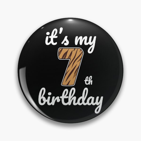 Item preview, Its my birthday, 7th Birthday Tiger Print, Kid Tiger 7th Birthday, 7 Years Old Wild Animal, Number Seven Safari Zoo designed and sold by singRsong.