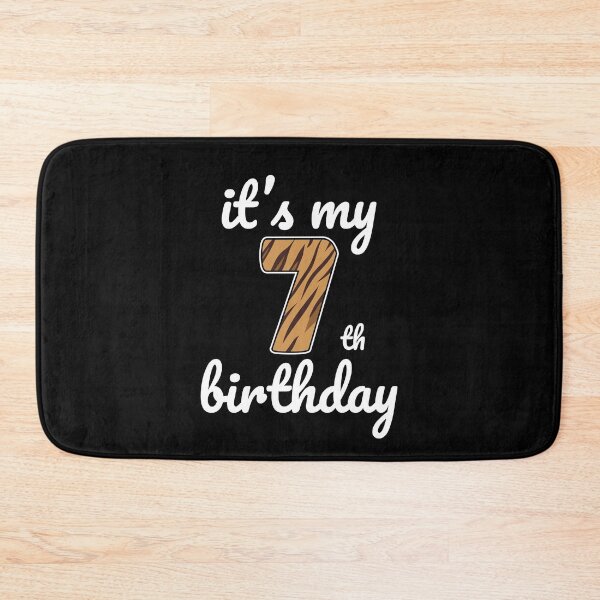 Item preview, Its my birthday, 7th Birthday Tiger Print, Kid Tiger 7th Birthday, 7 Years Old Wild Animal, Number Seven Safari Zoo designed and sold by singRsong.
