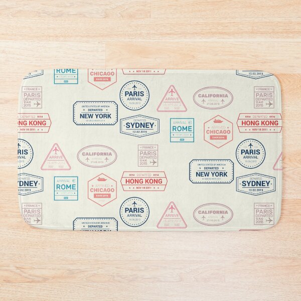 Item preview, Passport Stamp Travel vacation Stickers Trendy laptop Collection designed and sold by ShirtzTonight.