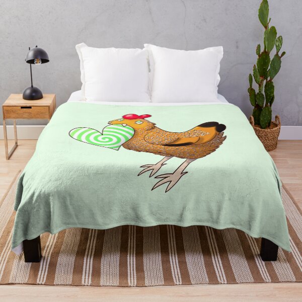 Item preview, Don't Be a Chicken, Gimme Your Heart! (Green) designed and sold by MangoFaceDesign.