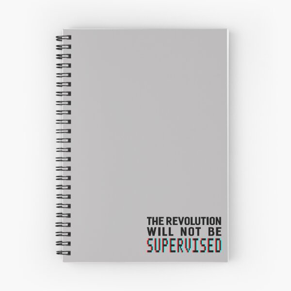 Item preview, The revolution will not be supervised logo, black font (3D) designed and sold by perceptron.