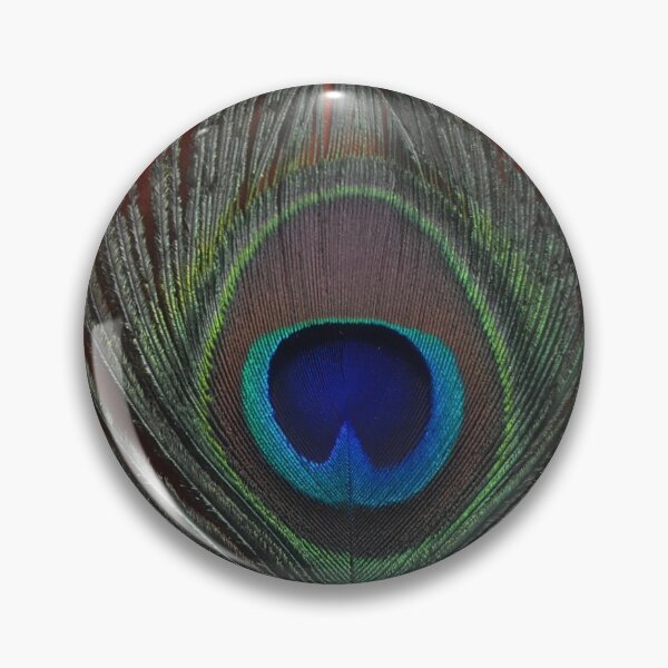 Item preview, Close-up of Peacock feather against red background designed and sold by VeenaNair23.
