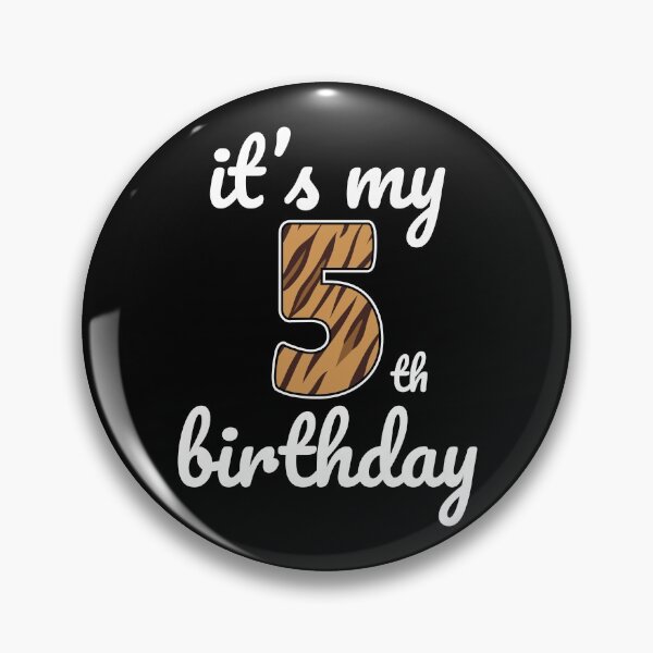 Item preview, Its my birthday, 5th Birthday Tiger Print, Kid Tiger 5th Birthday, 5 Years Old Wild Animal, Number Five Safari Zoo designed and sold by singRsong.