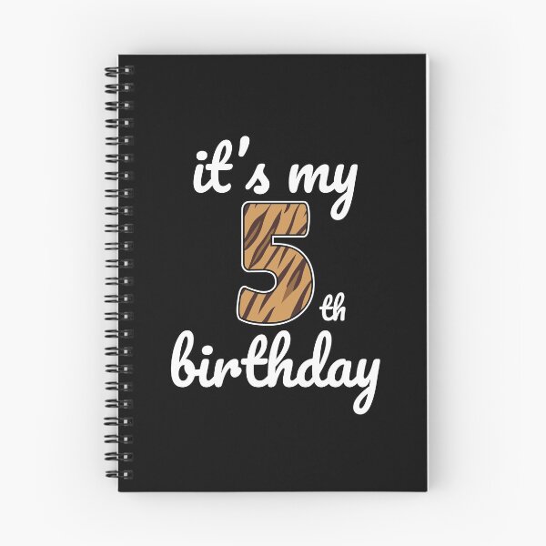 Item preview, Its my birthday, 5th Birthday Tiger Print, Kid Tiger 5th Birthday, 5 Years Old Wild Animal, Number Five Safari Zoo designed and sold by singRsong.