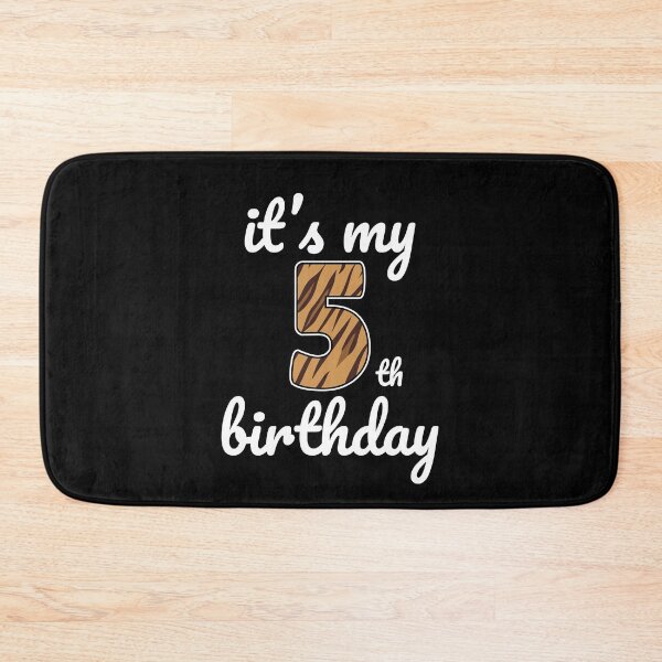 Item preview, Its my birthday, 5th Birthday Tiger Print, Kid Tiger 5th Birthday, 5 Years Old Wild Animal, Number Five Safari Zoo designed and sold by singRsong.