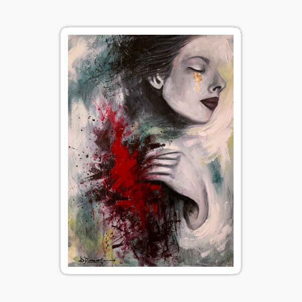 Depression Abstract Art Sticker