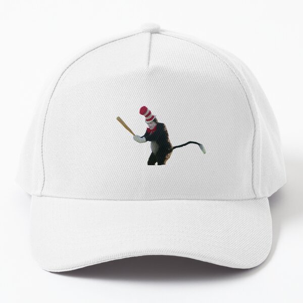 Cat in the Hat with Bat Sticker Baseball Cap