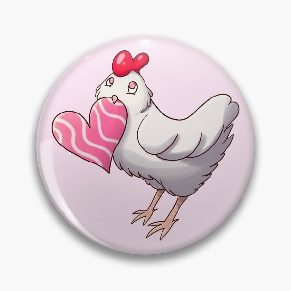 Item preview, Don't Be a Chicken, Gimme Your Heart! (Pink) designed and sold by MangoFaceDesign.