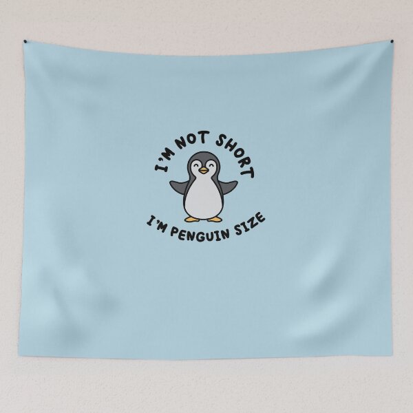 Item preview, I&x27;m Not Short I&x27;m Penguin Size  Funny Cute Penguin for Penguin Lover Sticker Copy designed and sold by ViragMadi.