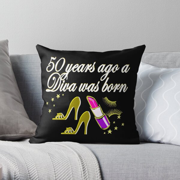 GORGEOUS GOLD FABULOUS 50TH BIRTHDAY Throw Pillow