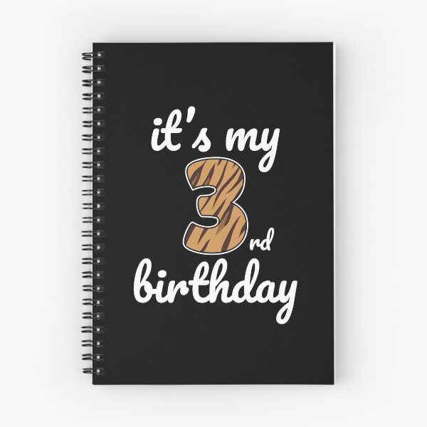 Item preview, Its my birthday, 3rd Birthday Tiger Print, Kid Tiger 3rd Birthday, 3 Years Old Wild Animal, Number Three Safari Zoo designed and sold by singRsong.