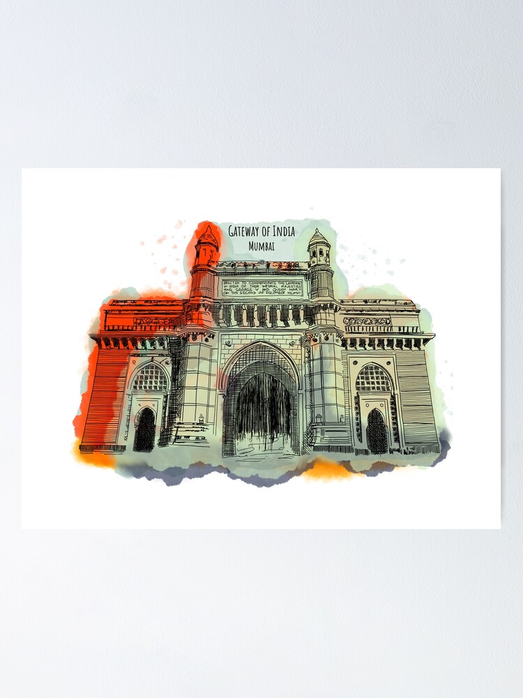 "Gateway of India Mumbai Art Print Mumbai Wall Art Mumbai Travel Poster Room Wall Decor
