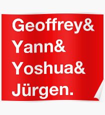 Geoffrey & Yann & Yoshua & Jürgen (white) Poster