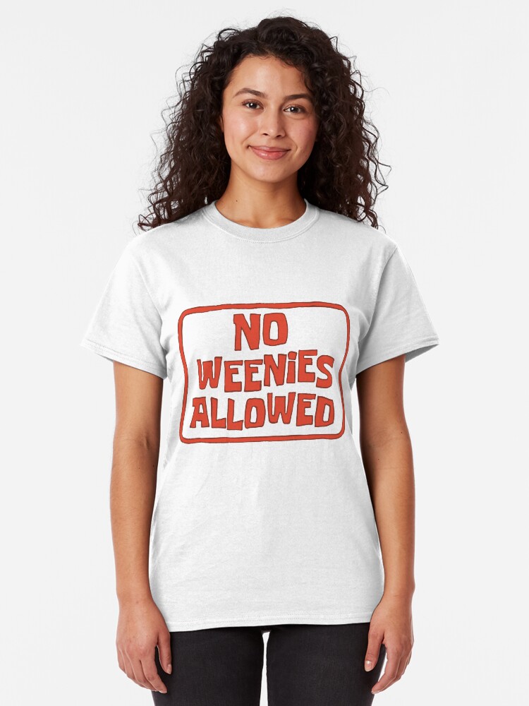 Alternate view of No Weenies Allowed - Spongebob Classic T-Shirt