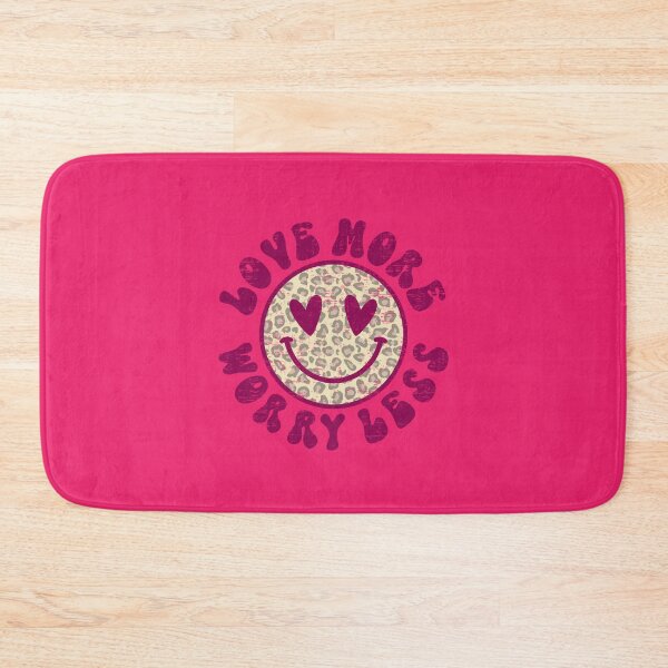 Item preview, Love More Worry Less Leopard Smiley Face Heart Eyes Retro Valentine's Day designed and sold by piipiece.