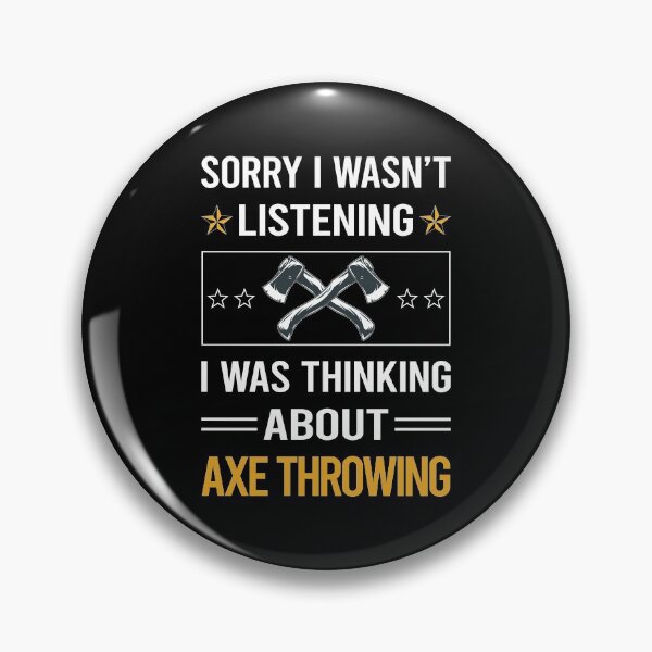 Item preview, Funny Listening Axe Throwing designed and sold by jiggleterrified.