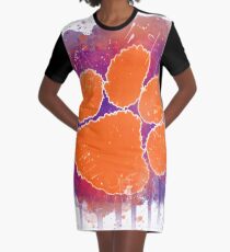 Clemson University Watercolor Logo Graphic T-Shirt Dress