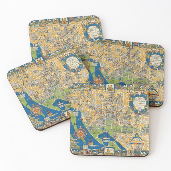 Item preview, Map Print of the City of Washington by Edwin Olsen and Blake Clarke, 1926. designed and sold by vintagemapstore.