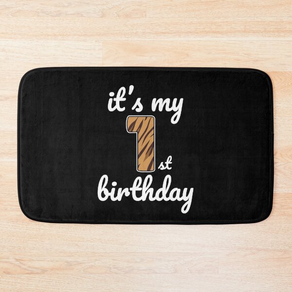 Item preview, Its my birthday, 1st Birthday Tiger Print, Kid Tiger 1st Birthday, 1 Year Old Wild Animal, Number One Safari Zoo designed and sold by singRsong.