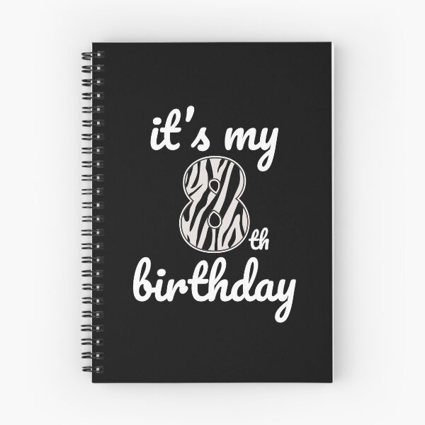 Item preview, Its my birthday, 8th Birthday Zebra Print, Kid Zebra 8th Birthday, 8 Years Old Wild Animal, Number Eight Safari Zoo designed and sold by singRsong.