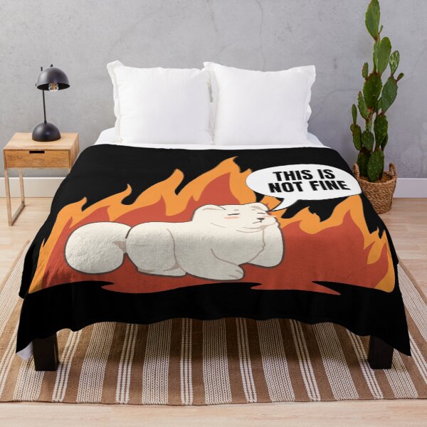 Item preview, This Is Not Fine Dog in Burning Building New Take Funny Design designed and sold by Nathalie Aynié.