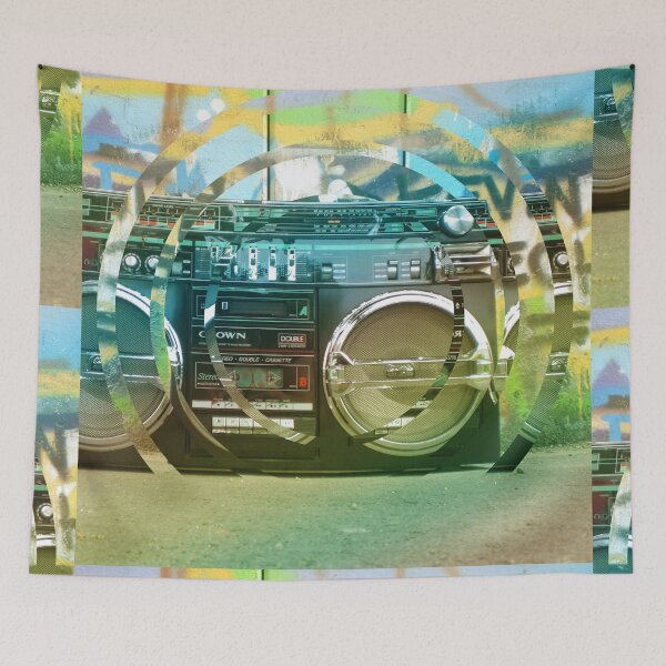 Item preview, Retro boombox designed and sold by Lee's Place.