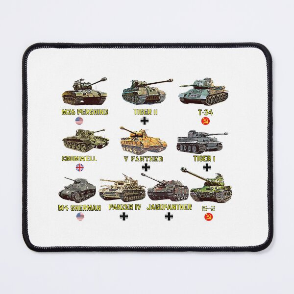 Item preview, TopTen Best WW2 Tanks M4 Sherman Panzer IV Tiger II T-34 designed and sold by Represent293.