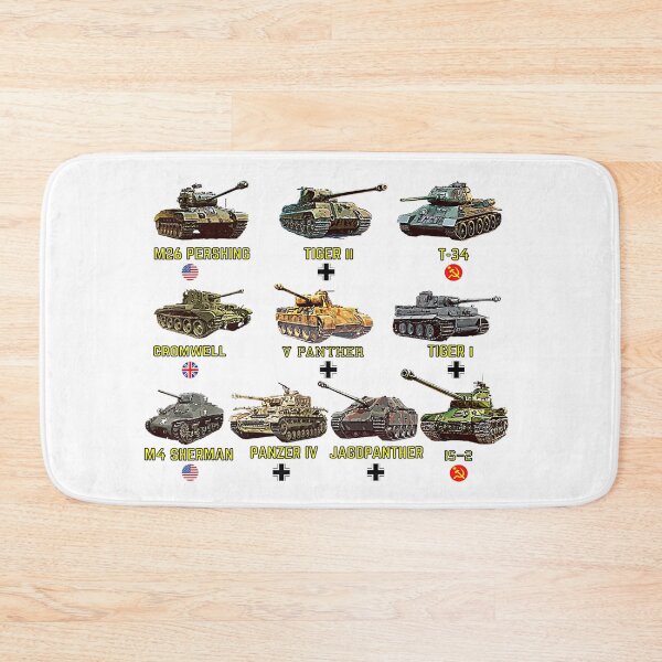 Item preview, TopTen Best WW2 Tanks M4 Sherman Panzer IV Tiger II T-34 designed and sold by Represent293.