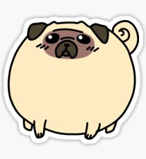 Fat Round Pug Sticker