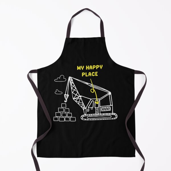 Item preview, My Happy Place | Funny Construction Worker | Crane Operator designed and sold by Crazy Trendy Designs.