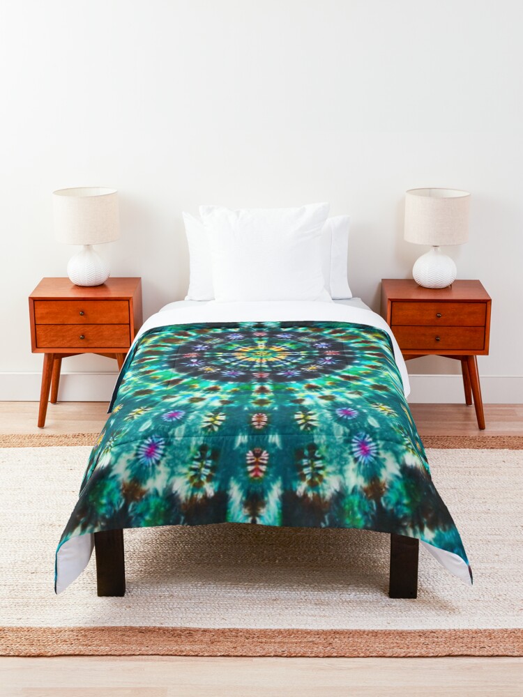 Alternate view of Tie-Dye Turquoise Comforter
