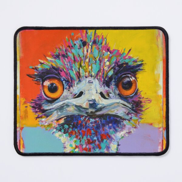Item preview, The One Minute Mile -  Emu Painting by cat Leonard designed and sold by Cat Leonard.