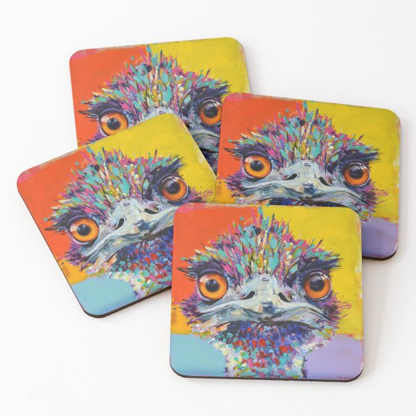 Item preview, The One Minute Mile -  Emu Painting by cat Leonard designed and sold by Cat Leonard.