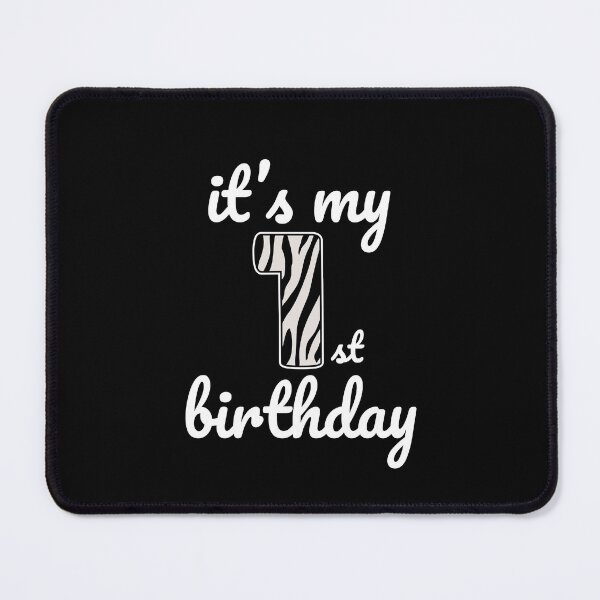 Item preview, Its my birthday, 1st Birthday Zebra Print, Kid Zebra 1st Birthday, 1 Year Old Wild Animal, Number One Safari Zoo designed and sold by singRsong.