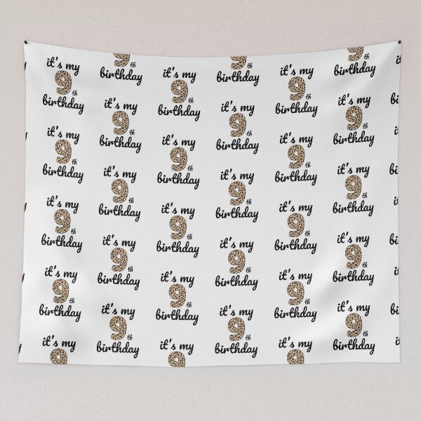 Item preview, Its my birthday, 9th Birthday Leopard Print, Kid Leopard 9th Birthday, 9 Years Old Wild Animal, Number Nine Safari Zoo designed and sold by singRsong.