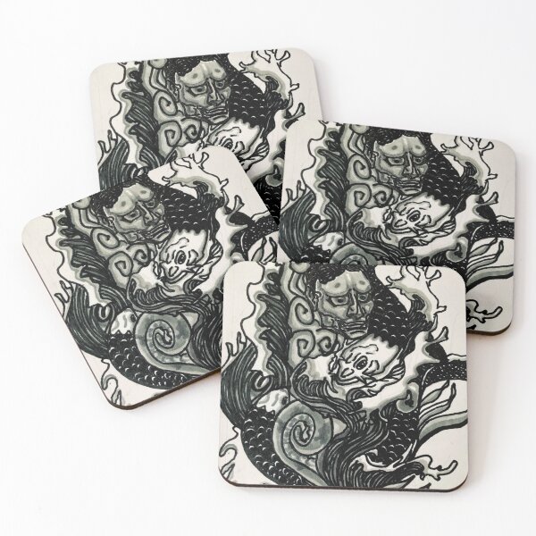 Item preview, Hanaya,oni,Japanese tattoo art designed and sold by Adamsdezines.
