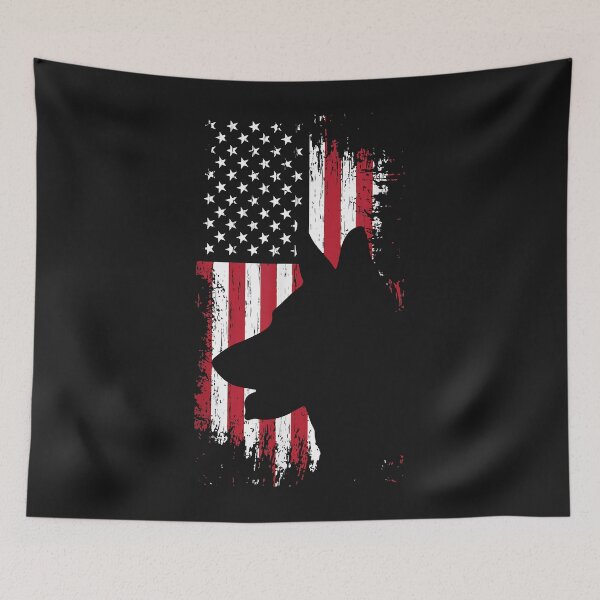 Item preview, German Shepherd American Flag USA Patriotic Dog Gift designed and sold by Lynette1241.