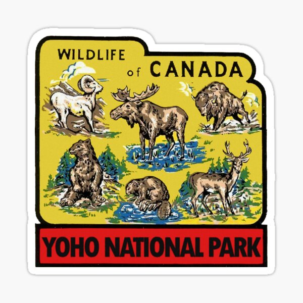 Item preview, Yoho National Park British Columbia Vintage Travel Decal designed and sold by hilda74.