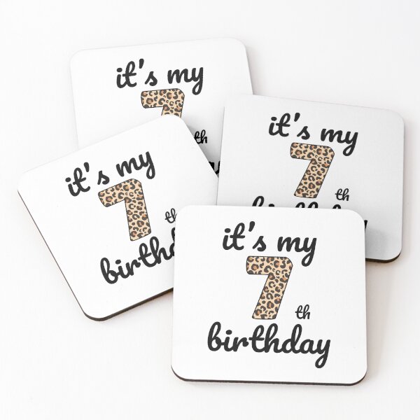 Item preview, Its my birthday, 7th Birthday Leopard Print, Kid Leopard 7th Birthday, 7 Years Old Wild Animal, Number Seven Safari Zoo designed and sold by singRsong.