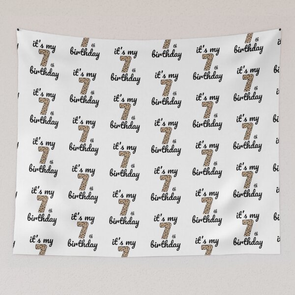 Item preview, Its my birthday, 7th Birthday Leopard Print, Kid Leopard 7th Birthday, 7 Years Old Wild Animal, Number Seven Safari Zoo designed and sold by singRsong.
