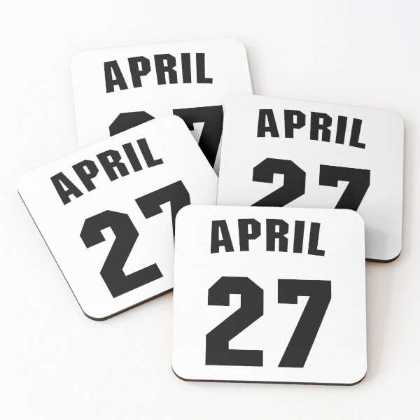 Artikelvorschau, Geburtsdatum 27. April Geburtstagsgeschenk Sportdesign entworfen und verkauft von Panya-Design.