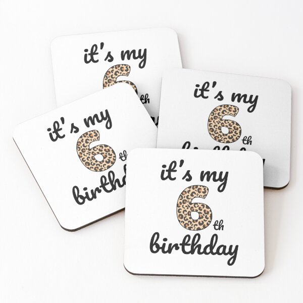 Item preview, Its my birthday, 6th Birthday Leopard Print, Kid Leopard 6th Birthday, 6 Years Old Wild Animal, Number Six Safari Zoo designed and sold by singRsong.