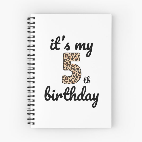 Item preview, Its my birthday, 5th Birthday Leopard Print, Kid Leopard 5th Birthday, 5 Years Old Wild Animal, Number Five Safari Zoo designed and sold by singRsong.
