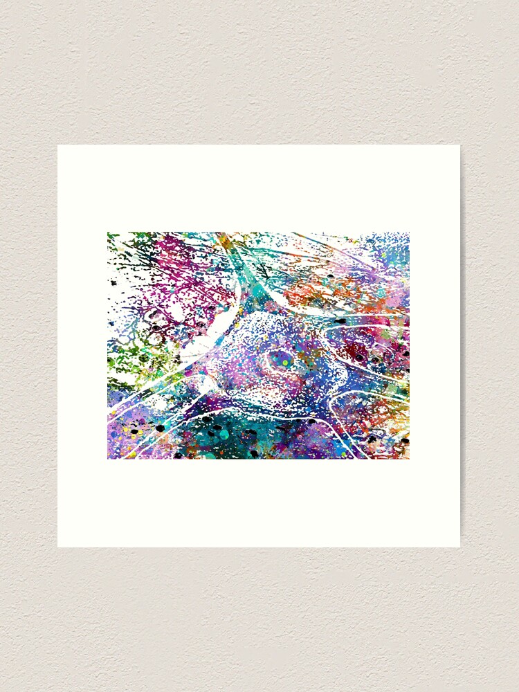 Aperçu 1 sur 3. Impression artistique avec l'œuvre Histologie des cellules du tissu nerveux créée et vendue par EvasDreams.