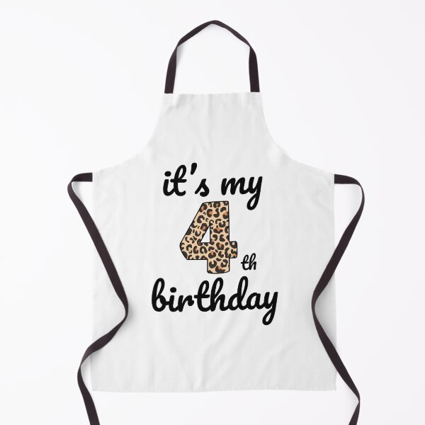 Item preview, Its my birthday, 4th Birthday Leopard Print, Kid Leopard 4th Birthday, 4 Years Old Wild Animal, Number Four Safari Zoo designed and sold by singRsong.