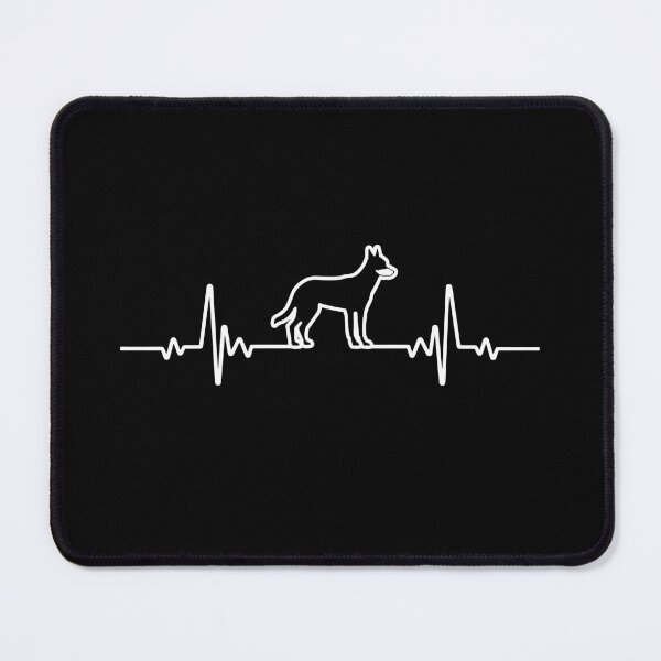 Item preview, Minimalist Heartbeat Malinois Belgian Shepherd designed and sold by More Cute Dogs.