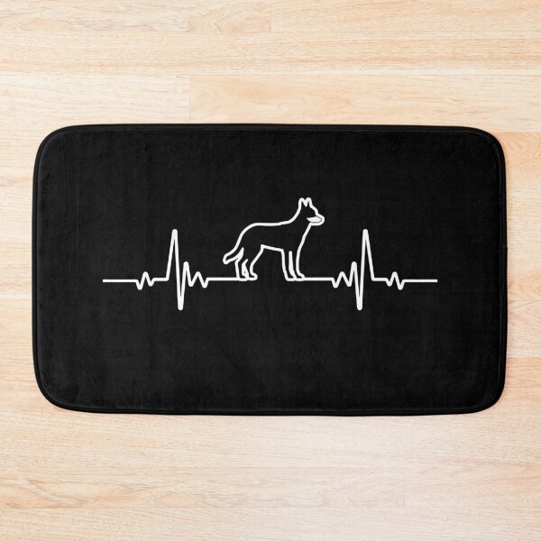 Item preview, Minimalist Heartbeat Malinois Belgian Shepherd designed and sold by More Cute Dogs.
